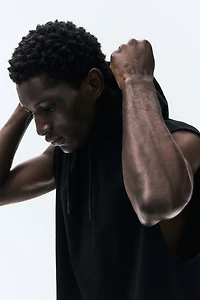 Regular-Fit Sleeveless Sports Hoodie with DryMove™