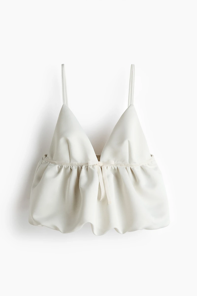 Bubble-Hem Strappy Top