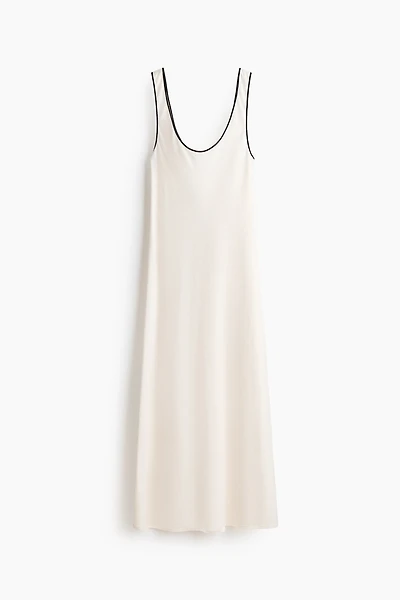 Linen-Blend Slip Dress