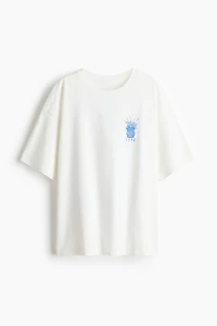 Oversized T-Shirt with Printed Motif