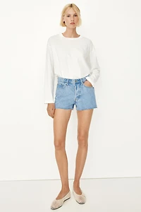 High-Waist Denim Shorts