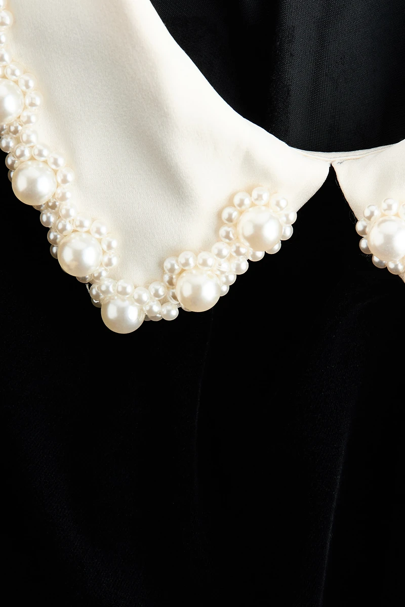 Robe MAMA en velours avec col