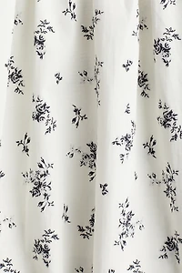 Pintuck-Detail Dress with Flared Skirt