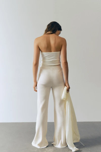 Wide-Leg Rib-Knit Pants
