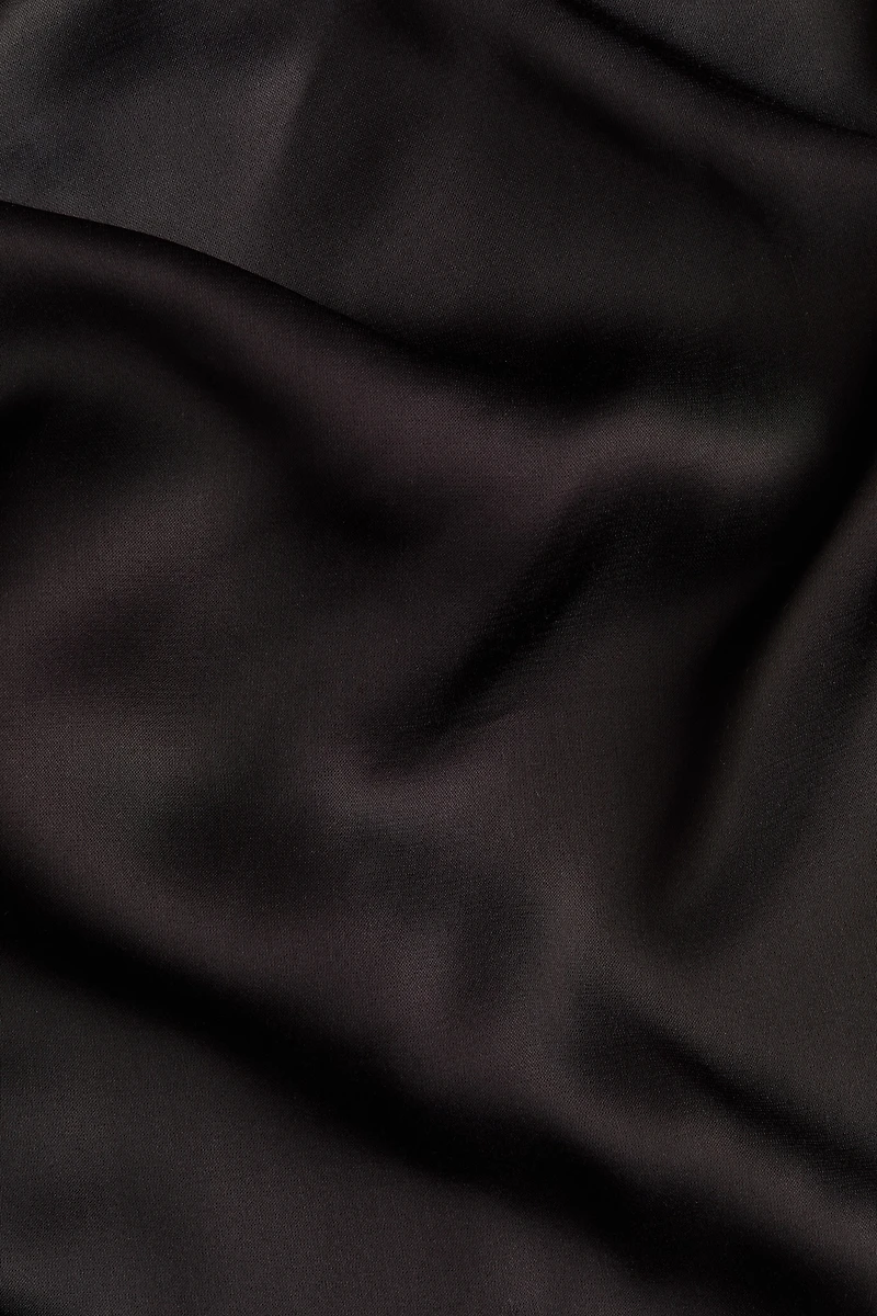 Cowl-Neck Viscose Satin Dress