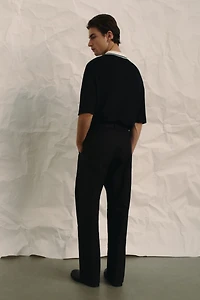 Relaxed-Fit Tailored Linen-Blend Pants