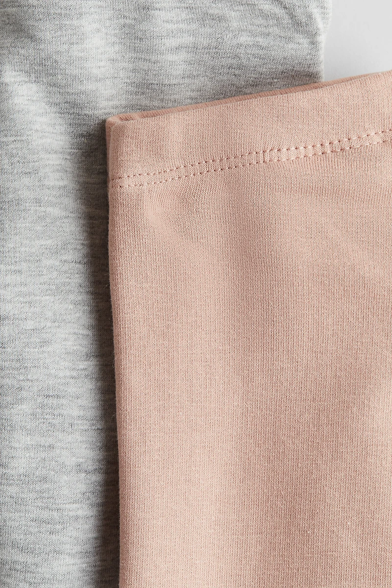 2-pack Cotton Leggings with Brushed Inside
