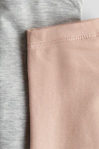 2-pack Cotton Leggings with Brushed Inside
