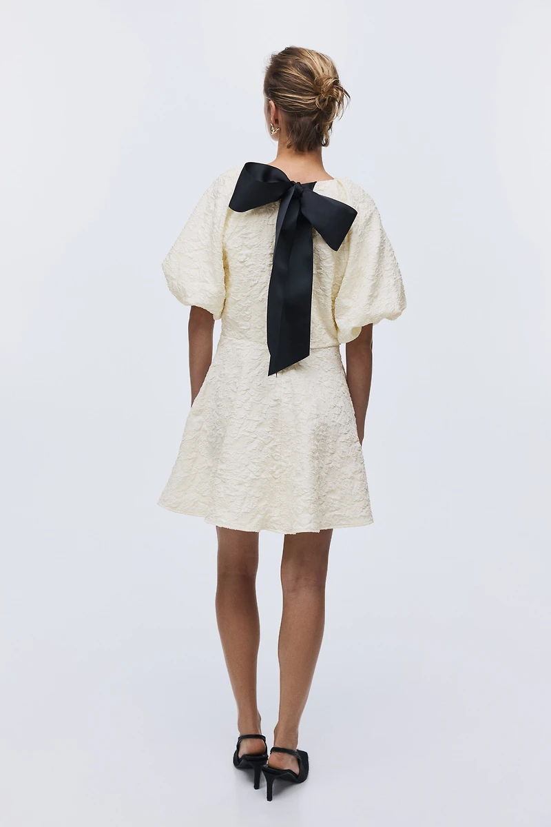 Balloon-Sleeved Dress