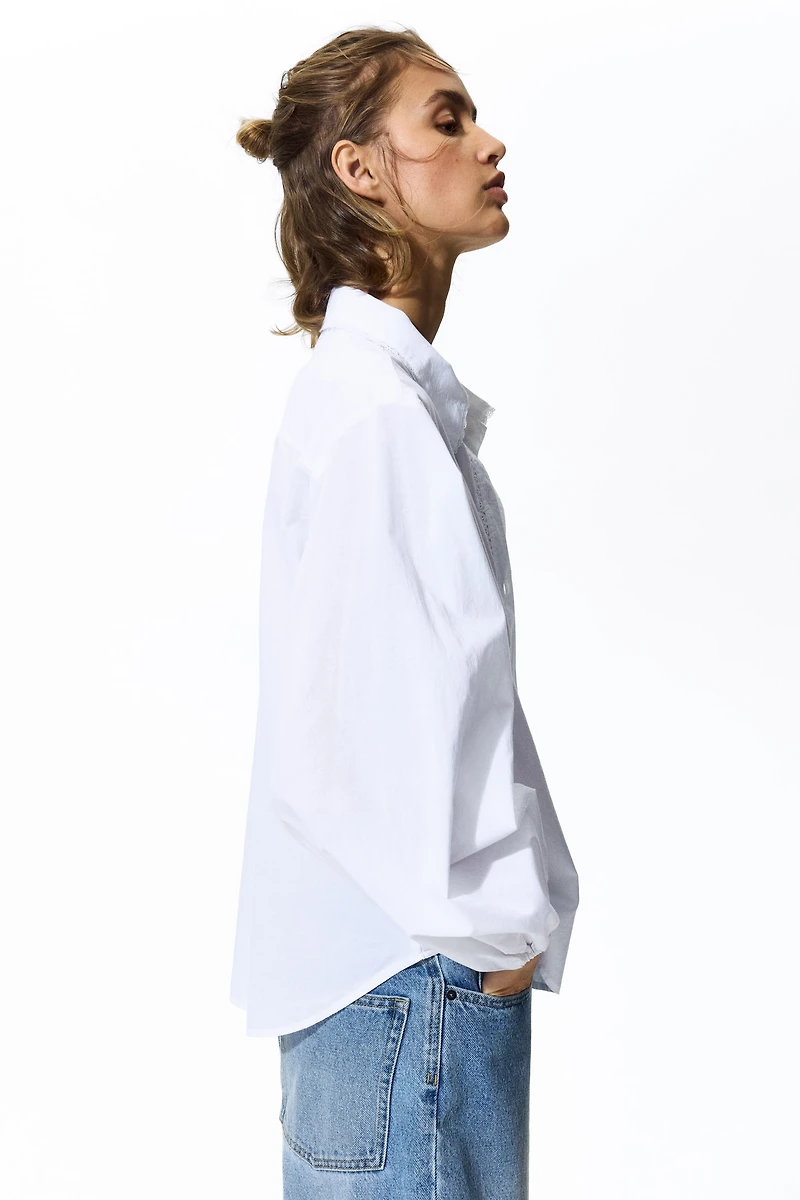 Chemise en coton avec dentelle