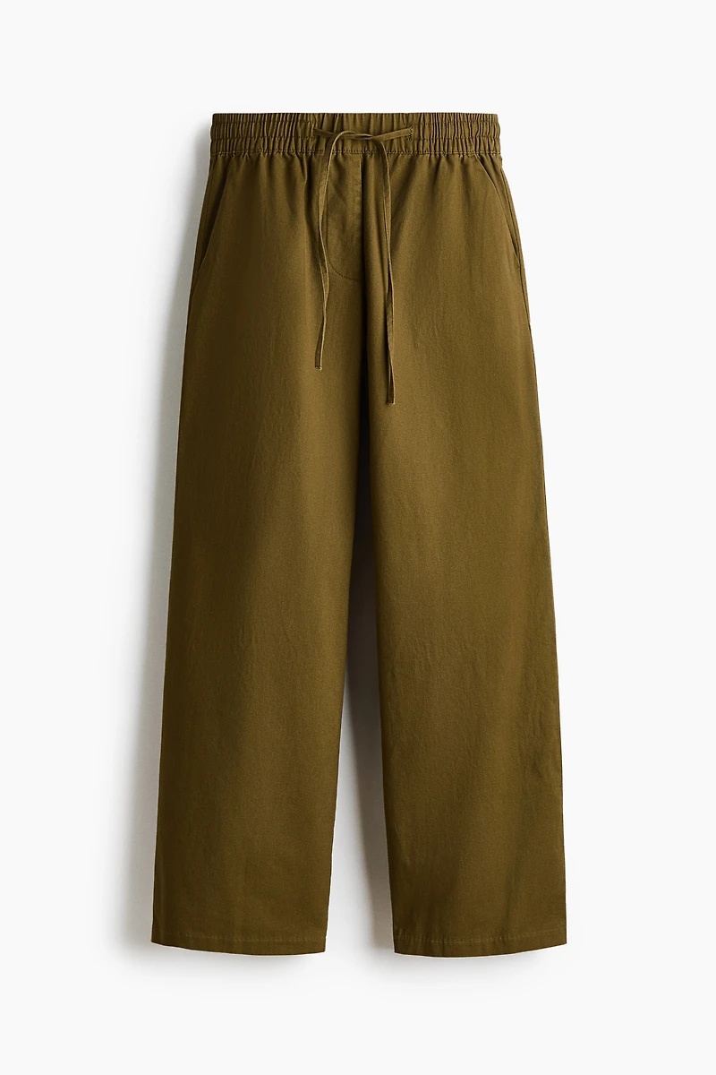 Cotton Drawstring Pants