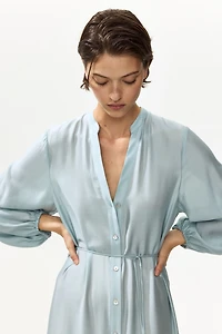 Shirt Dress with Tiered Skirt