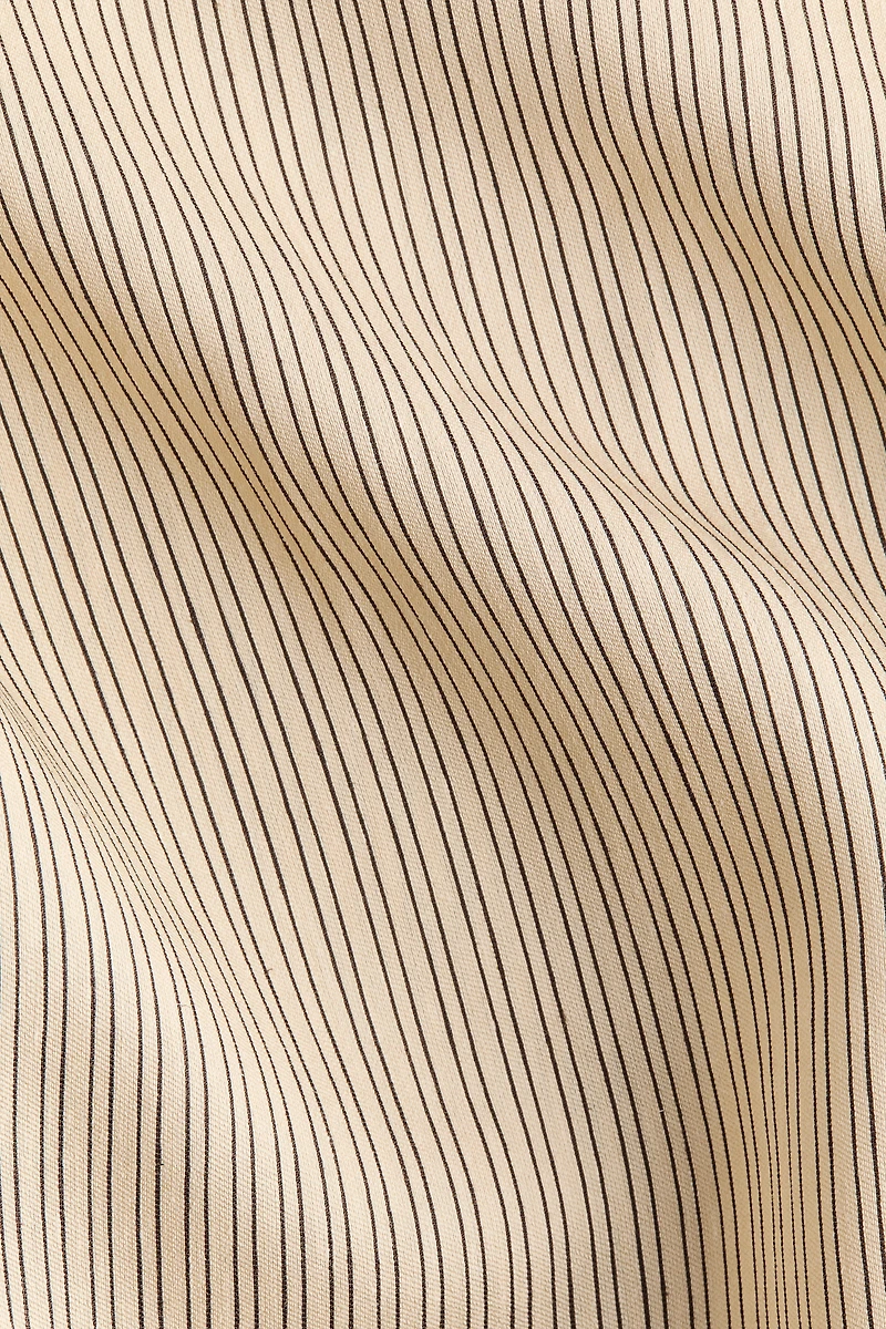 Linen-Blend Blouse with Scarf Collar