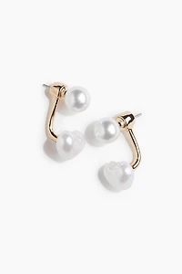 Boucles d'oreilles doubles en forme de cœur