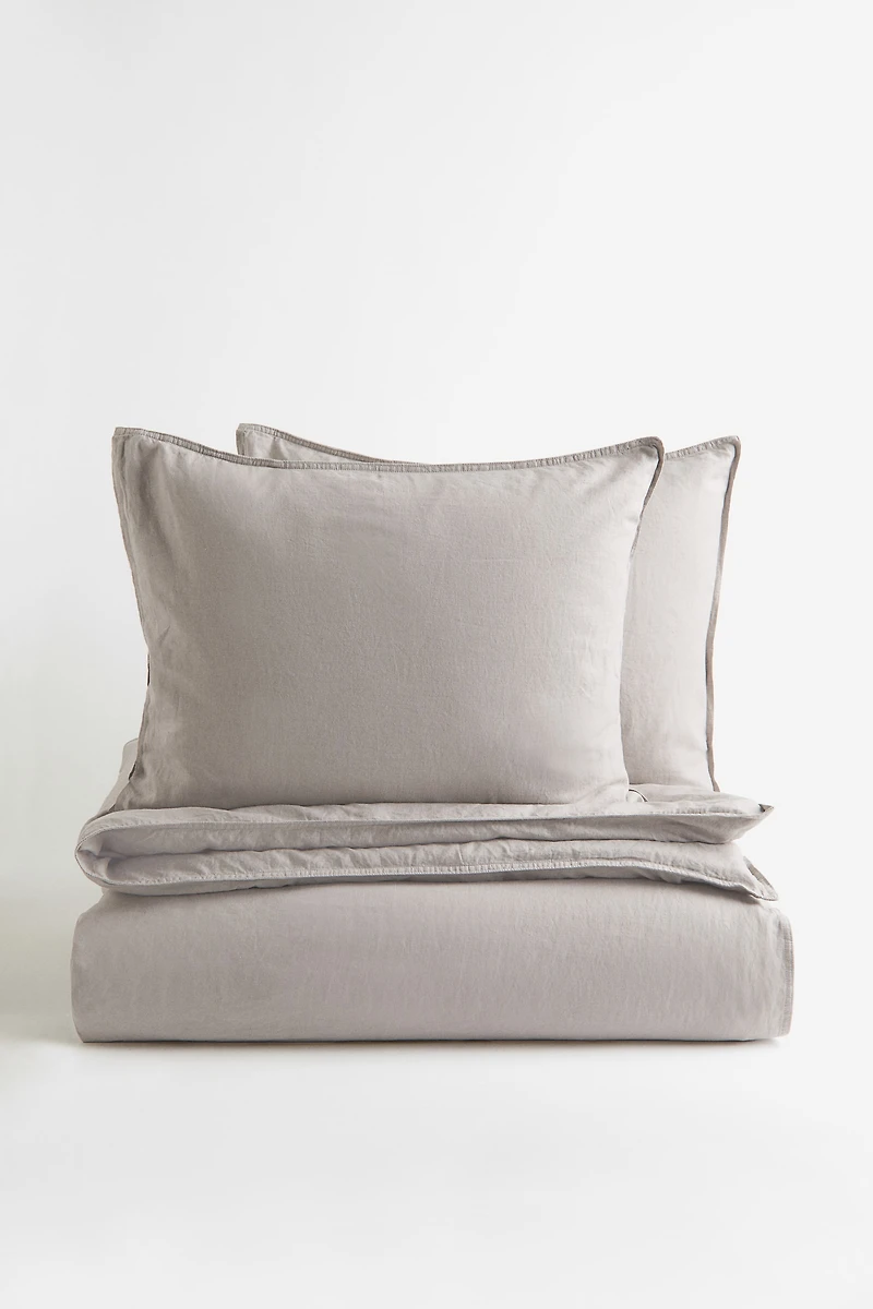 Linen-blend King/Queen Duvet Cover Set
