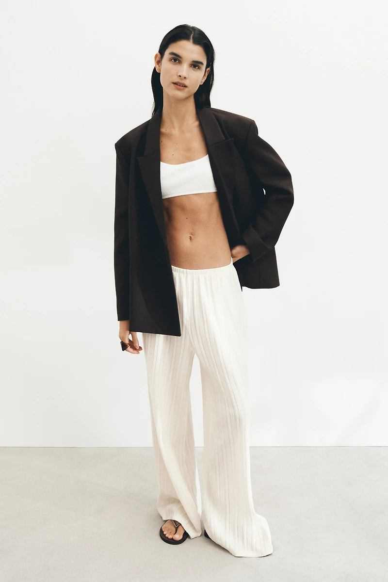 Crinkled Pull-On Pants
