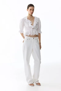 Blouse en coton avec broderie anglaise