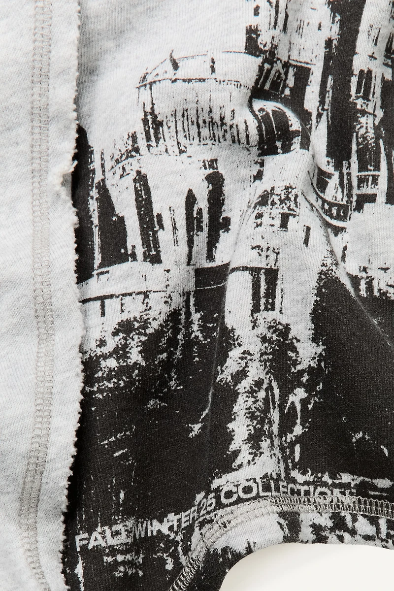 Kangourou imprimé avec détail à nouer