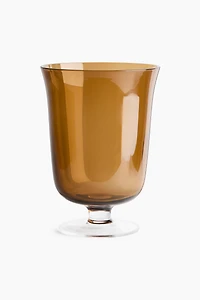 Footed Glass Vase