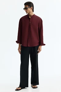 Relaxed-Fit Linen-Blend Shirt