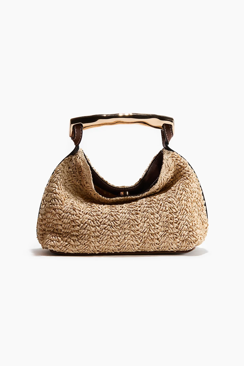 Metal-Handle Handbag