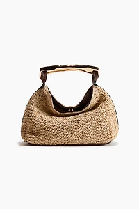 Metal-Handle Handbag