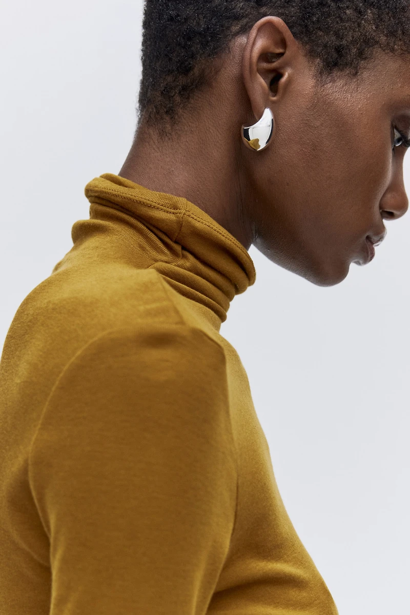 Pima Cotton Turtleneck Top