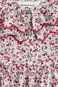 Robe en popeline avec col