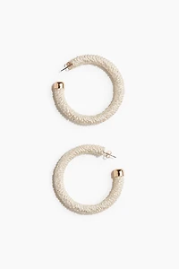 Fabric-Covered Hoop Earrings