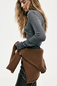 Wool Turtleneck Top