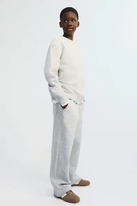 Wide-Leg Brushed-Inside Joggers