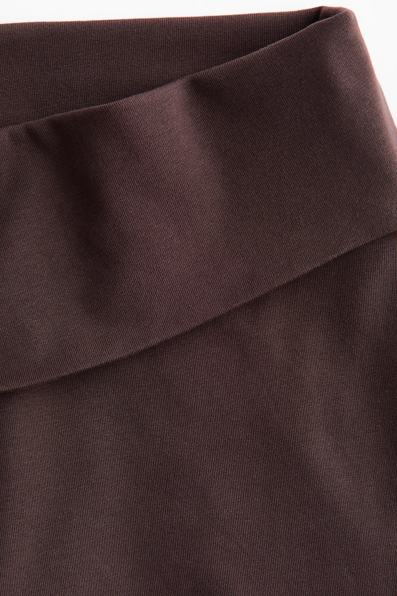 Pantalon en coton avec ceinture repliée