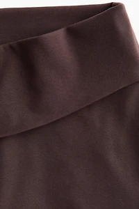 Pantalon en coton avec ceinture repliée
