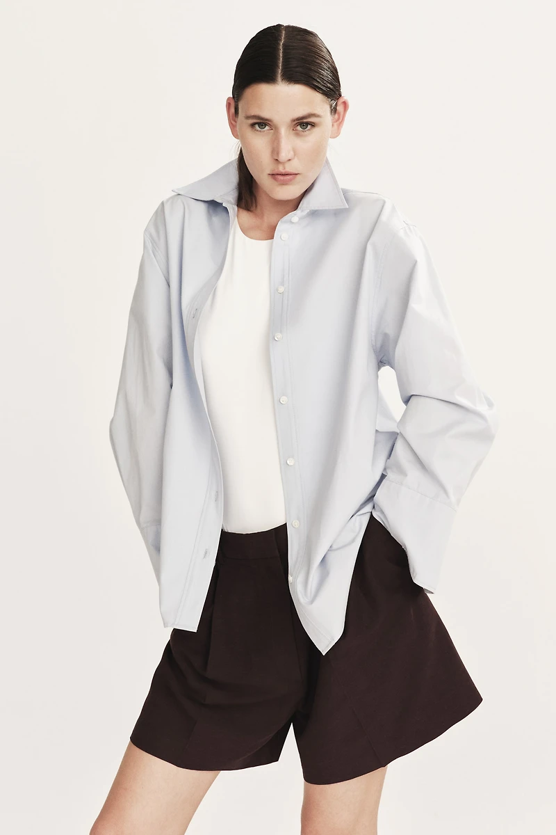 Dressy Linen-Blend Shorts