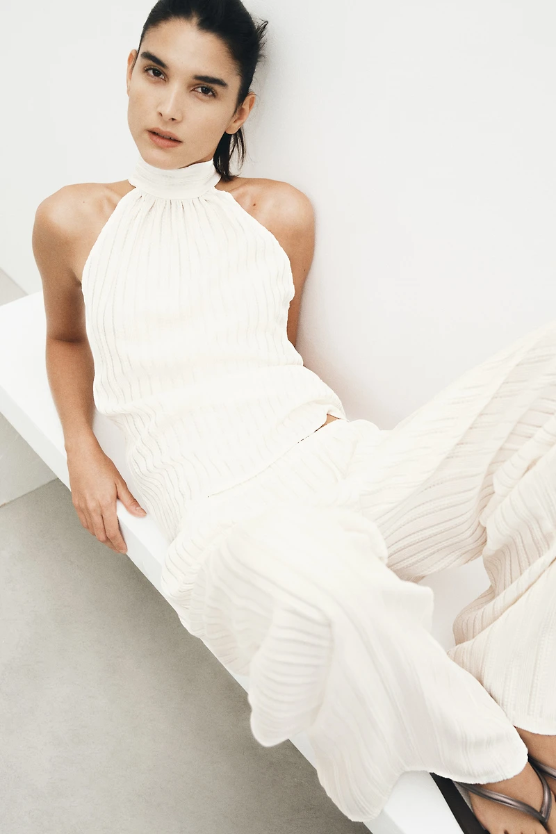 Crinkled Pull-On Pants