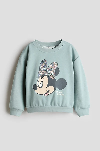 Printed Brushed-Inside Sweatshirt