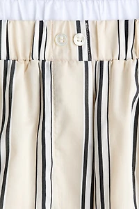 Pantalon à taille élastique avec double ceinture