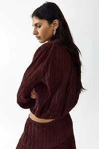 Balloon-Sleeved Top