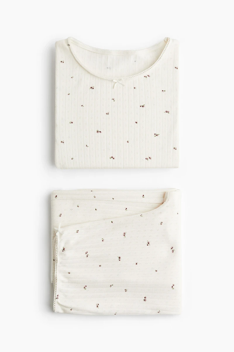 Pyjama en jersey pointelle