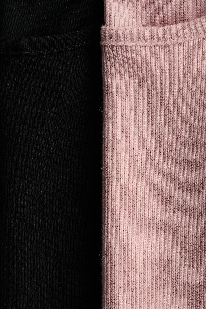 2-Pack Ruffle-Trimmed Jersey Tops