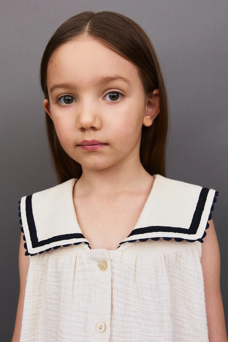 Blouse en mousseline de coton