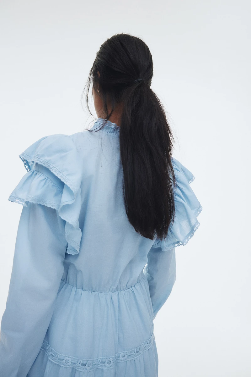 Robe à volants en coton