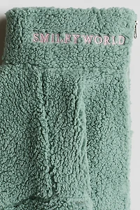 Motif-Detail Teddy Fleece Jacket