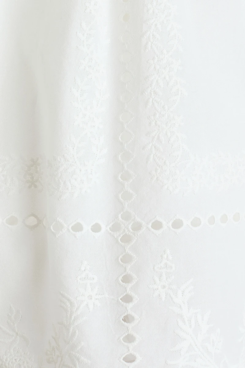 Cotton Jumpsuit with Eyelet Embroidery