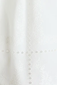 Cotton Jumpsuit with Eyelet Embroidery