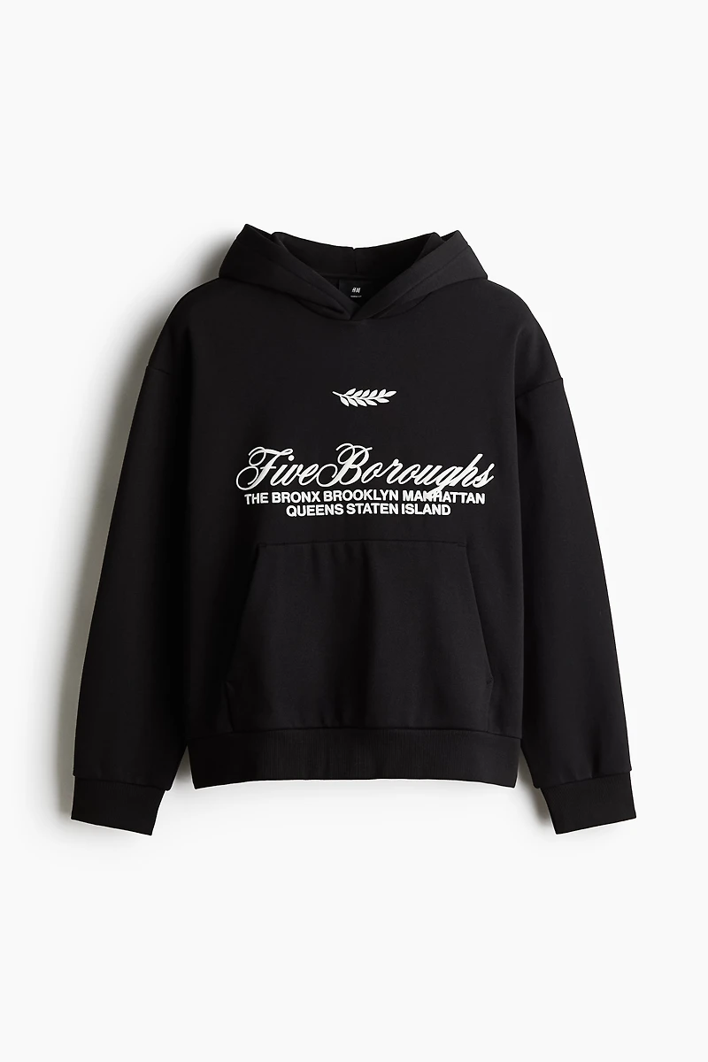 Loose-Fit Printed Hoodie
