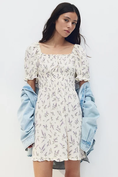 Robe avec détails smockés