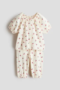 2-piece crinkled jersey set