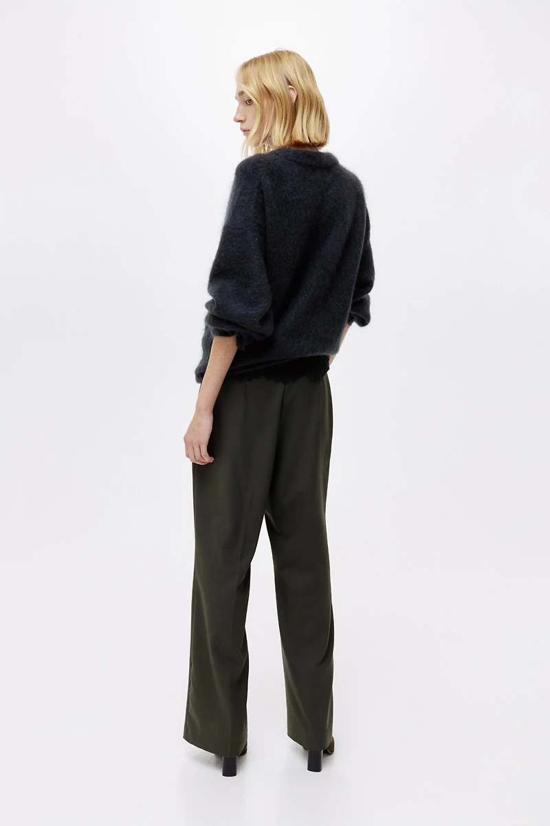 Pantalon droit avec plis