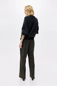 Pantalon droit avec plis